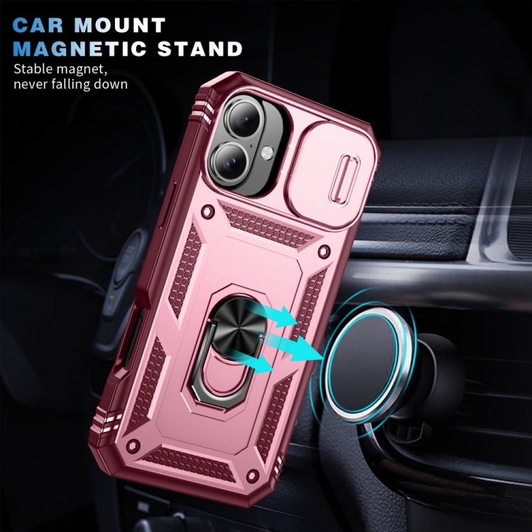 For iPhone 16 Sliding Camshield TPU + PC Phone Case with Holder