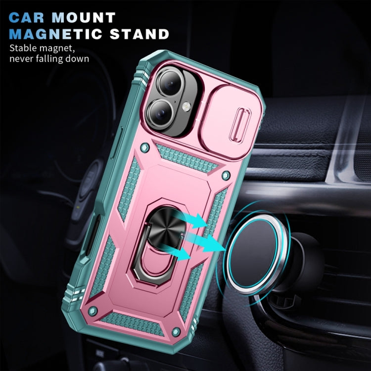 For iPhone 16 Sliding Camshield TPU + PC Phone Case with Holder