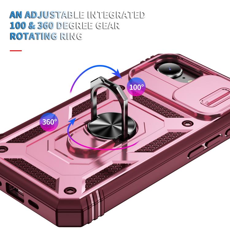 For iPhone 17e / 16e Sliding Camshield TPU + PC Phone Case with Holder