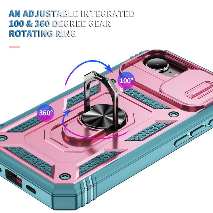 For iPhone 17e / 16e Sliding Camshield TPU + PC Phone Case with Holder