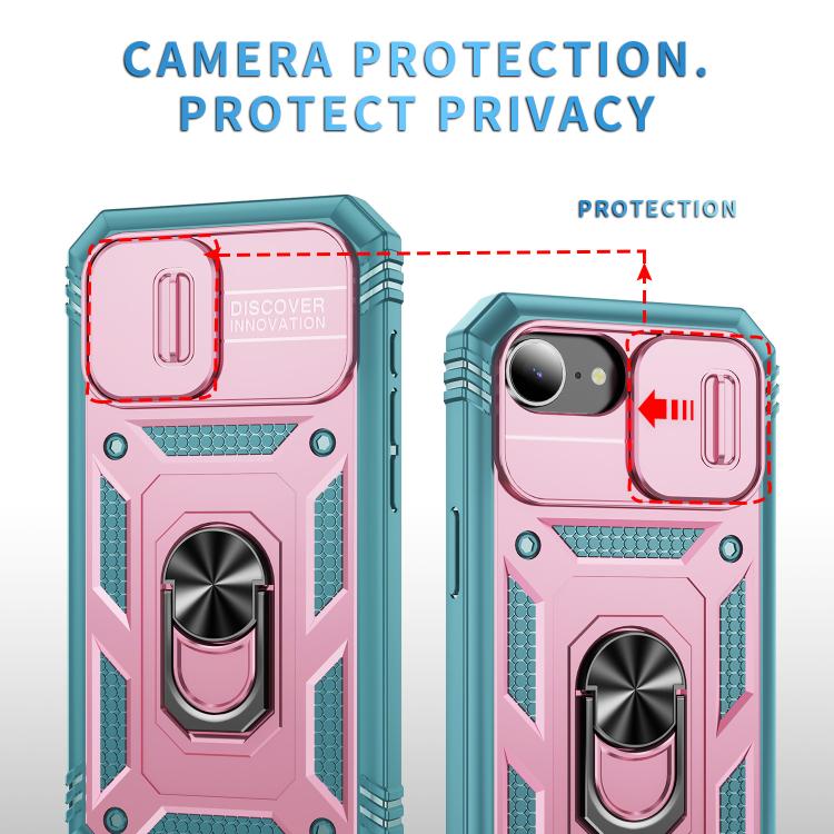 For iPhone 17e / 16e Sliding Camshield TPU + PC Phone Case with Holder