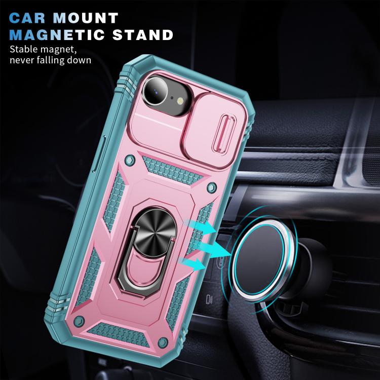 For iPhone 17e / 16e Sliding Camshield TPU + PC Phone Case with Holder