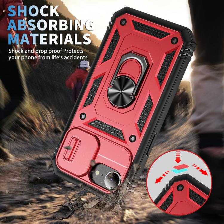 For iPhone 17e / 16e Sliding Camshield TPU + PC Phone Case with Holder