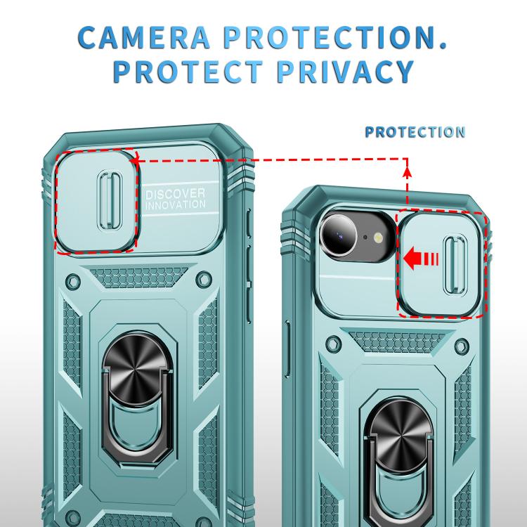 For iPhone 17e / 16e Sliding Camshield TPU + PC Phone Case with Holder