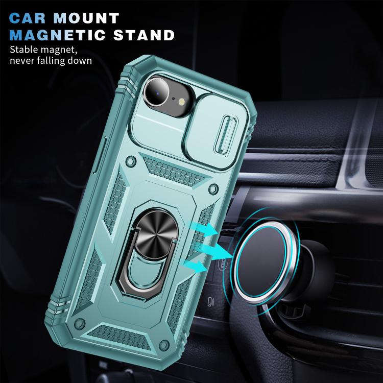 For iPhone 17e / 16e Sliding Camshield TPU + PC Phone Case with Holder