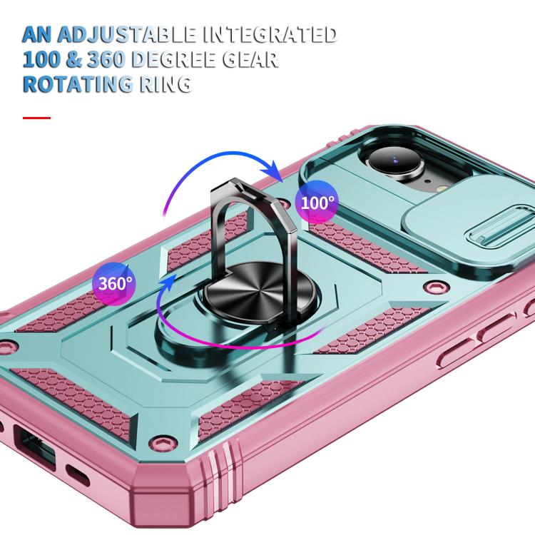 For iPhone 17e / 16e Sliding Camshield TPU + PC Phone Case with Holder