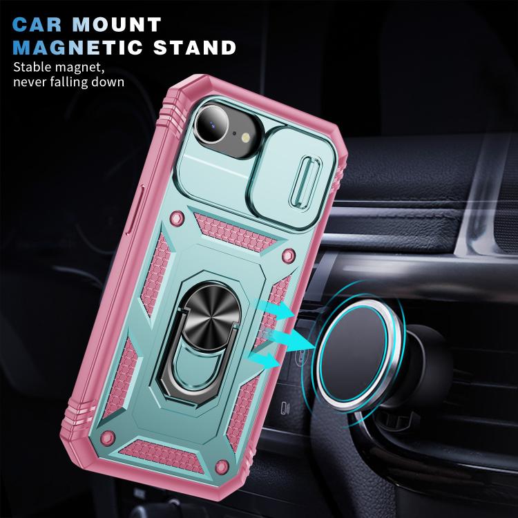 For iPhone 17e / 16e Sliding Camshield TPU + PC Phone Case with Holder