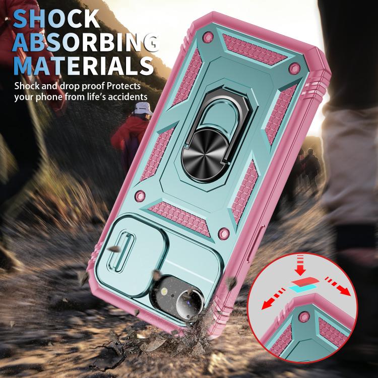 For iPhone 17e / 16e Sliding Camshield TPU + PC Phone Case with Holder