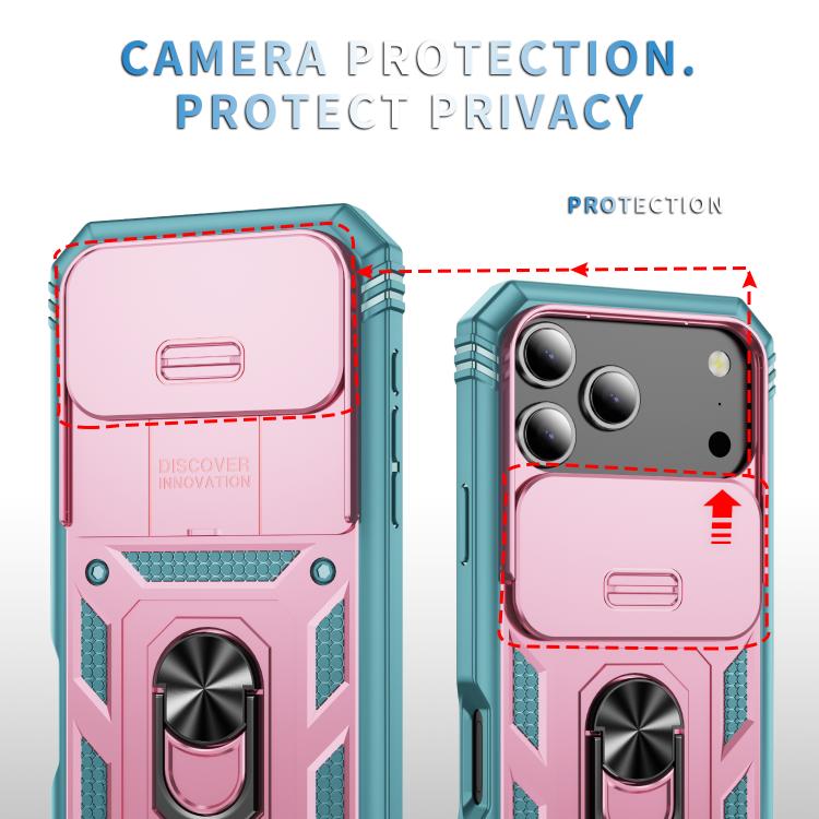 For iPhone 17 Pro Max Sliding Camshield TPU + PC Phone Case with Holder