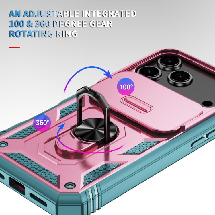 For iPhone 17 Pro Max Sliding Camshield TPU + PC Phone Case with Holder