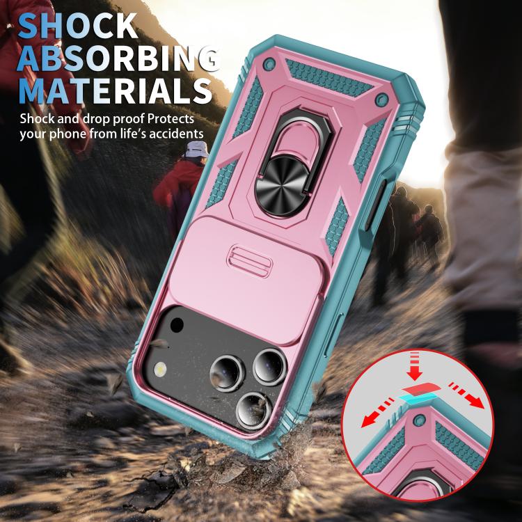 For iPhone 17 Pro Max Sliding Camshield TPU + PC Phone Case with Holder
