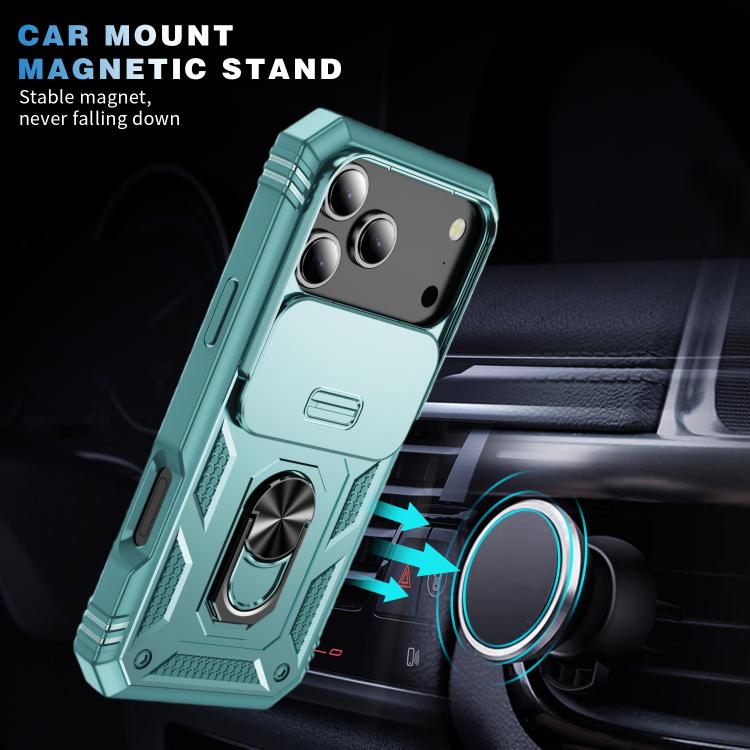 For iPhone 17 Pro Max Sliding Camshield TPU + PC Phone Case with Holder