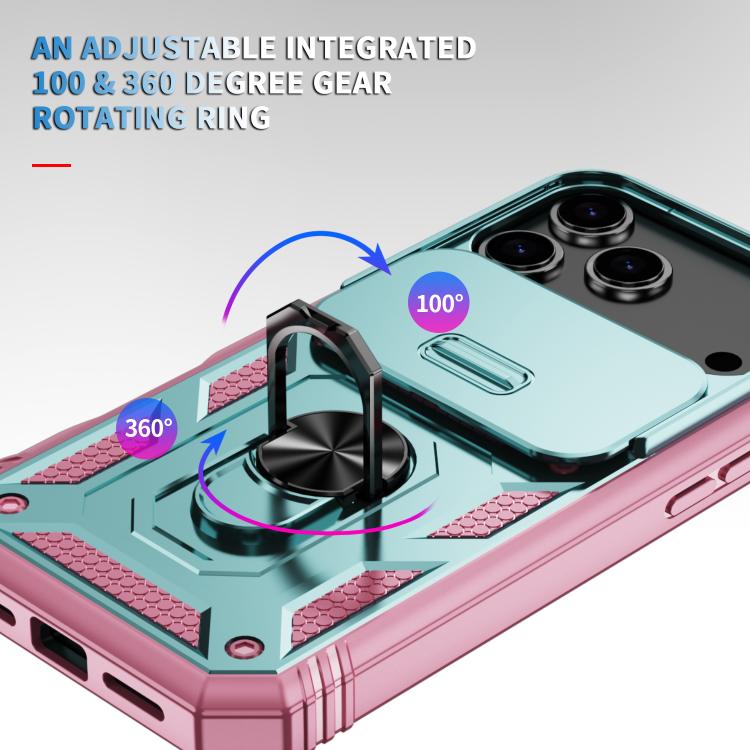 For iPhone 17 Pro Max Sliding Camshield TPU + PC Phone Case with Holder