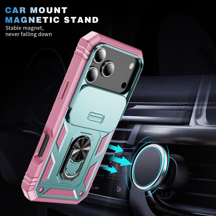 For iPhone 17 Pro Max Sliding Camshield TPU + PC Phone Case with Holder