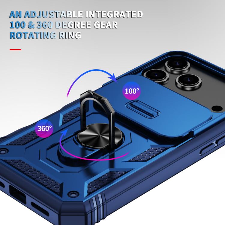 For iPhone 17 Pro Sliding Camshield TPU + PC Phone Case with Holder