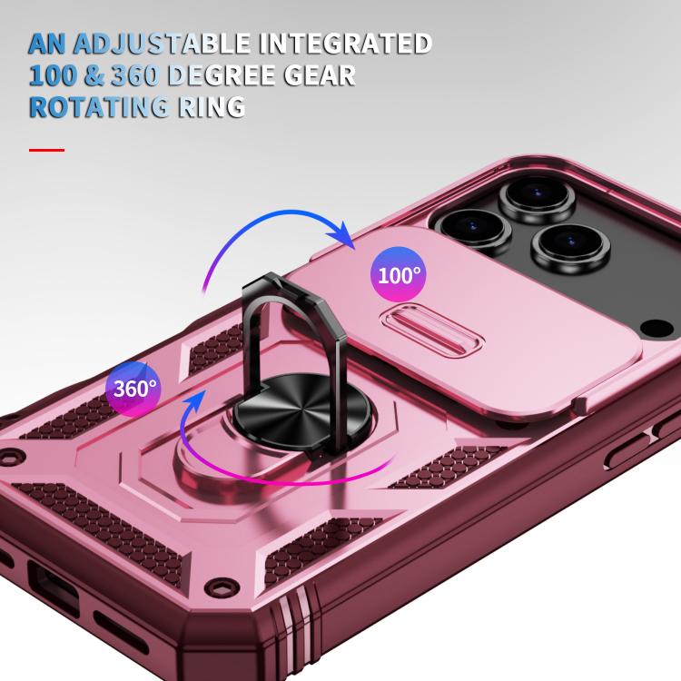 For iPhone 17 Pro Sliding Camshield TPU + PC Phone Case with Holder