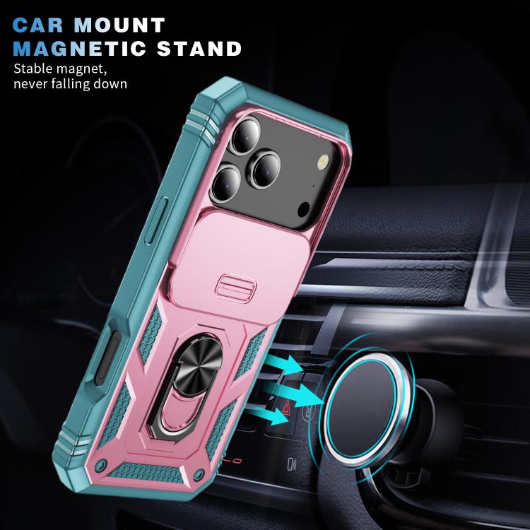 For iPhone 17 Pro Sliding Camshield TPU + PC Phone Case with Holder