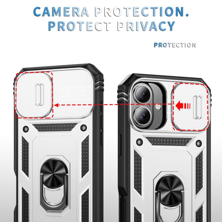 For iPhone 17 Sliding Camshield TPU + PC Phone Case with Holder