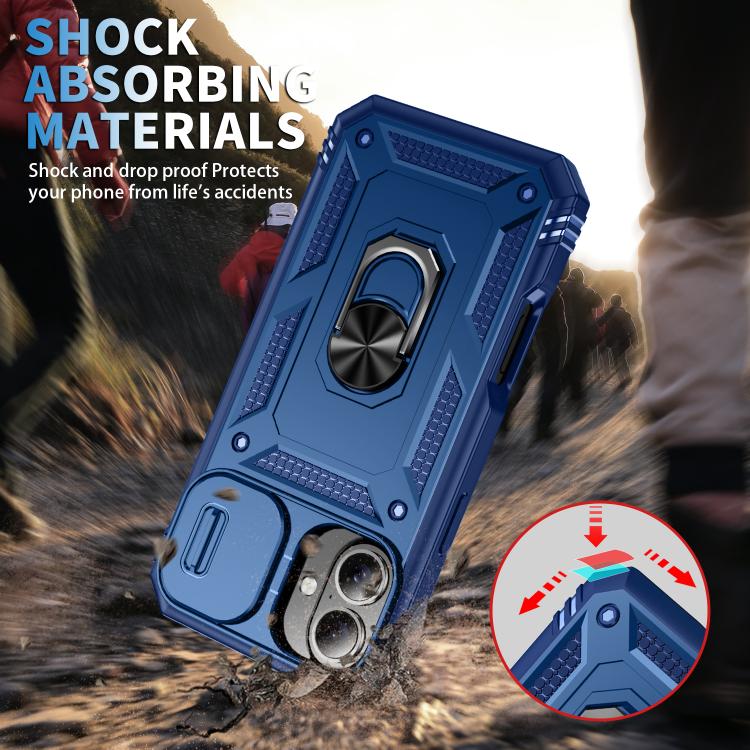 For iPhone 17 Sliding Camshield TPU + PC Phone Case with Holder