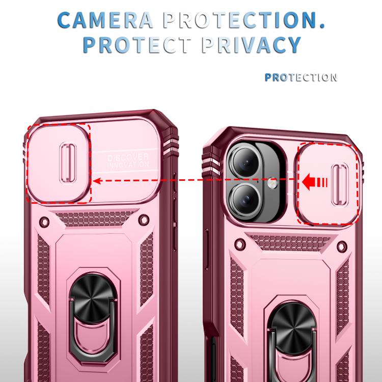 For iPhone 17 Sliding Camshield TPU + PC Phone Case with Holder