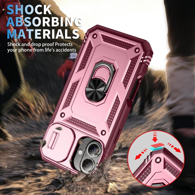 For iPhone 17 Sliding Camshield TPU + PC Phone Case with Holder