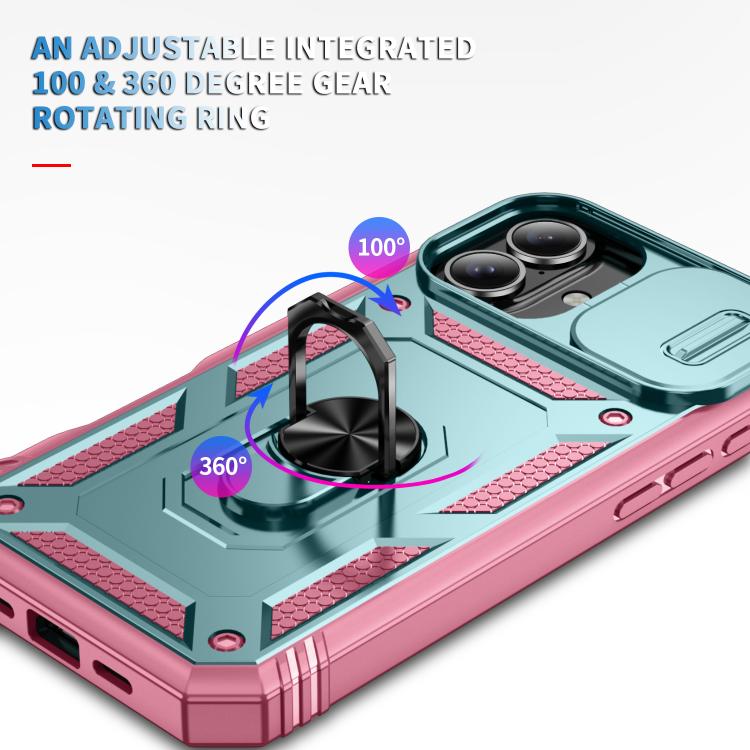 For iPhone 17 Sliding Camshield TPU + PC Phone Case with Holder