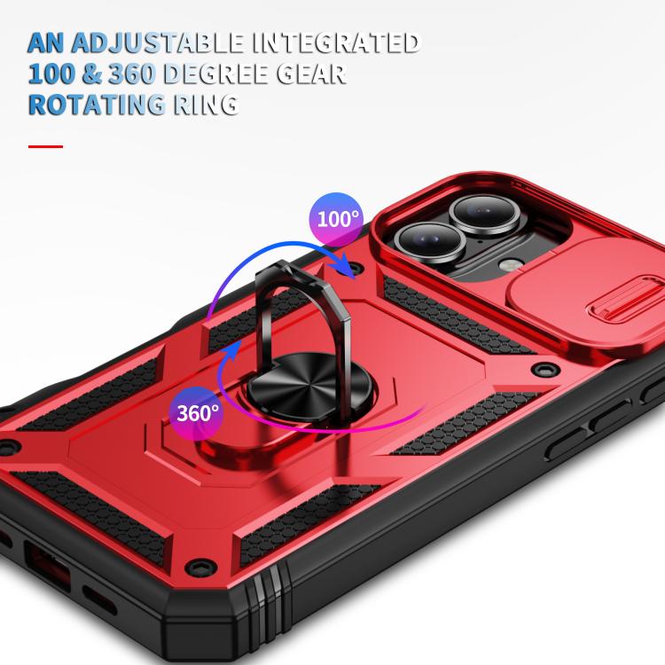 For iPhone 17 Sliding Camshield TPU + PC Phone Case with Holder