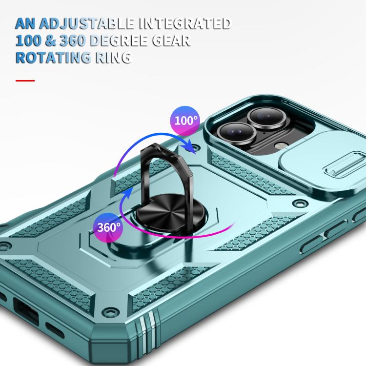 For iPhone 17 Sliding Camshield TPU + PC Phone Case with Holder