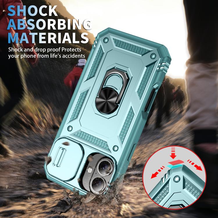 For iPhone 17 Sliding Camshield TPU + PC Phone Case with Holder