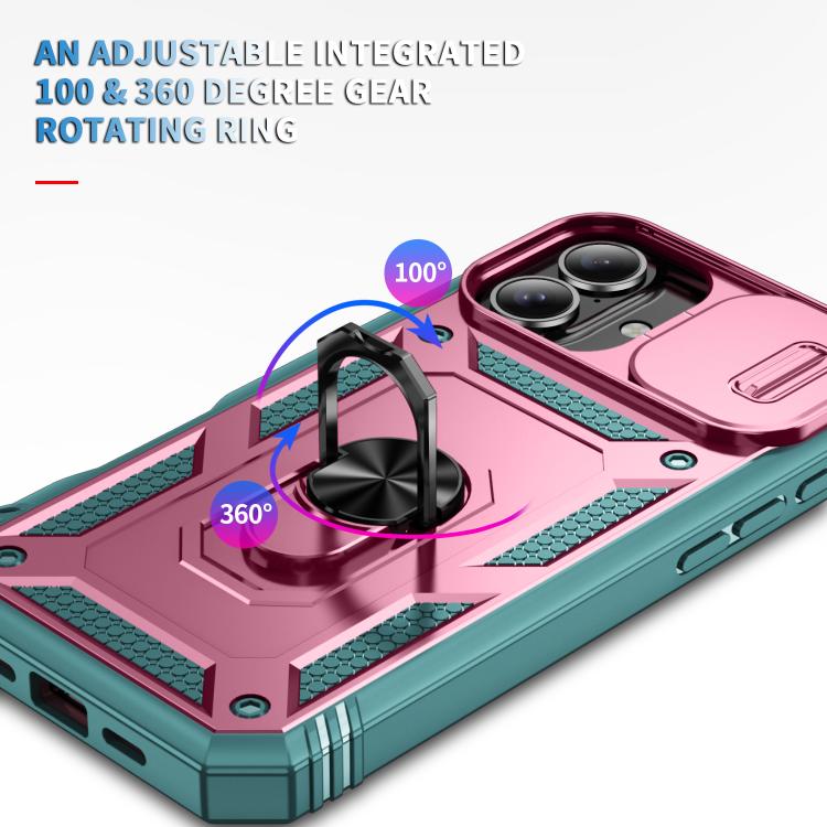 For iPhone 17 Sliding Camshield TPU + PC Phone Case with Holder