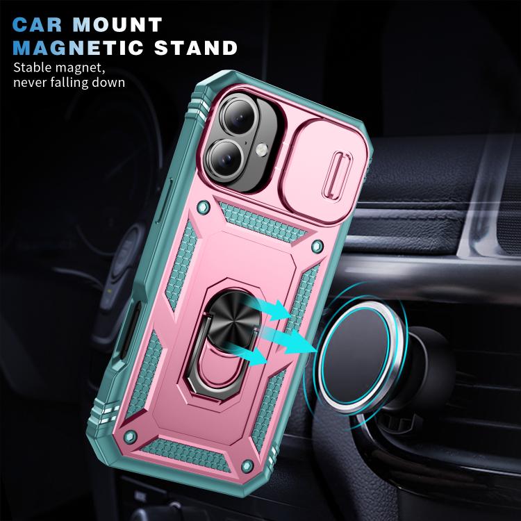 For iPhone 17 Sliding Camshield TPU + PC Phone Case with Holder