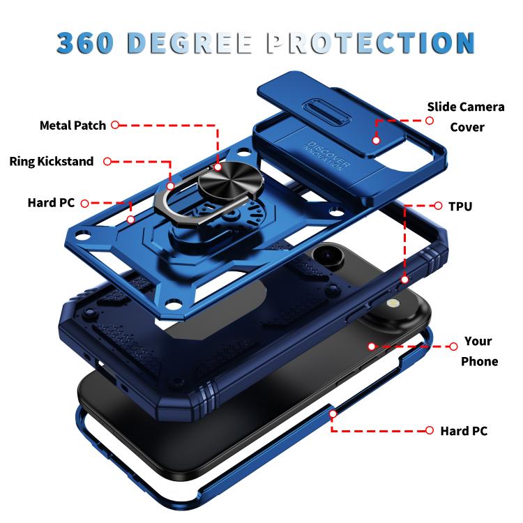 For iPhone Air Sliding Camshield TPU + PC Phone Case with Holder