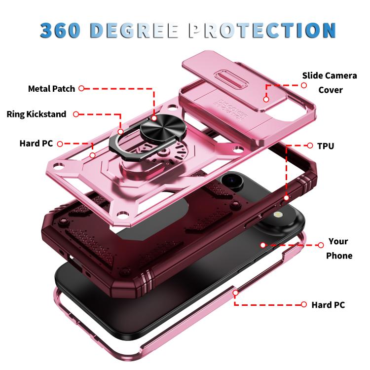 For iPhone Air Sliding Camshield TPU + PC Phone Case with Holder