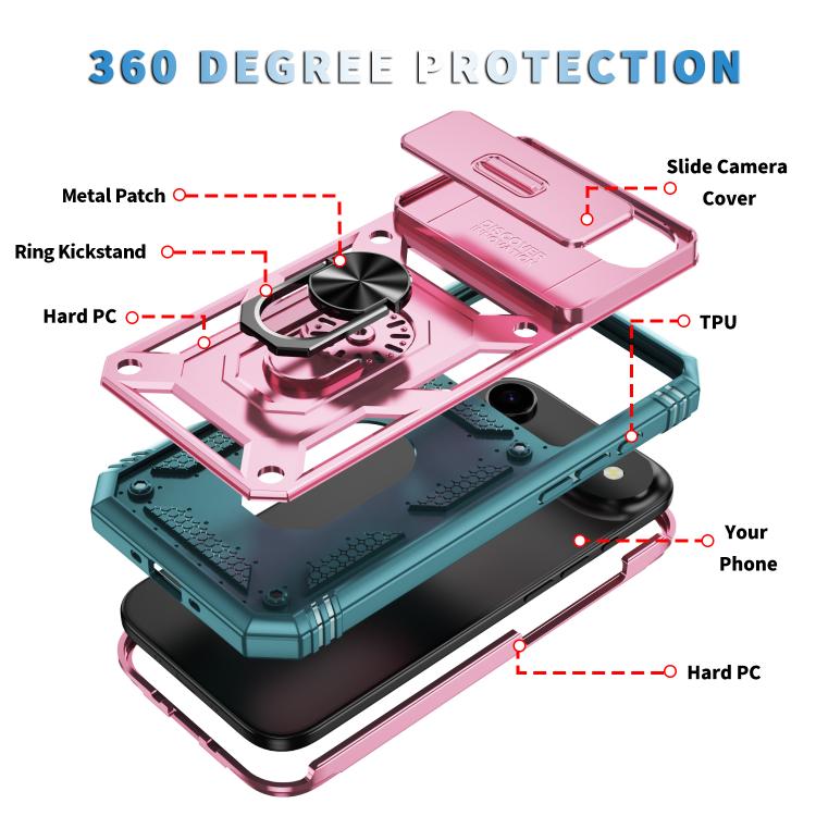 For iPhone Air Sliding Camshield TPU + PC Phone Case with Holder
