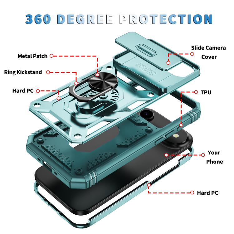 For iPhone Air Sliding Camshield TPU + PC Phone Case with Holder