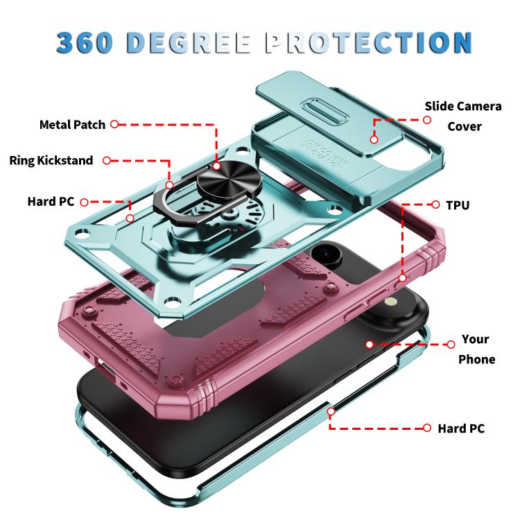 For iPhone Air Sliding Camshield TPU + PC Phone Case with Holder
