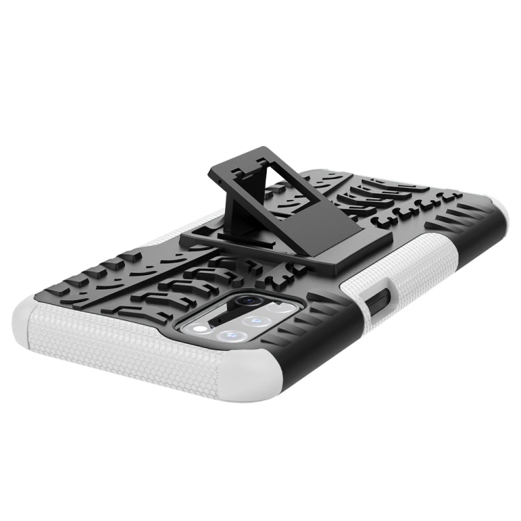 For OPPO A52 / A72 / A92 Tire Texture Shockproof TPU+PC Protective Case with Holder