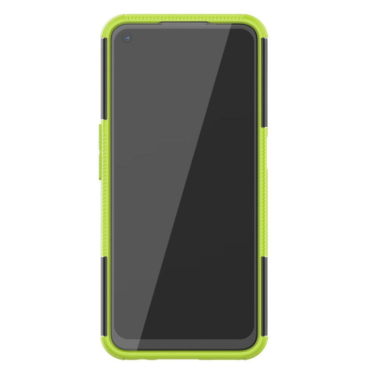 For OPPO A52 / A72 / A92 Tire Texture Shockproof TPU+PC Protective Case with Holder