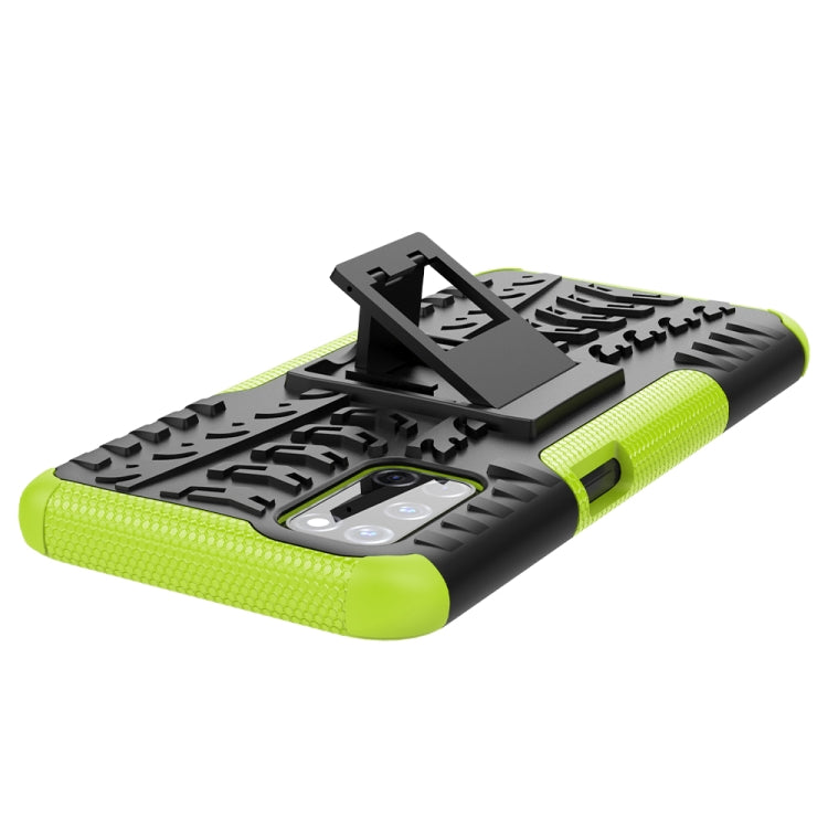 For OPPO A52 / A72 / A92 Tire Texture Shockproof TPU+PC Protective Case with Holder