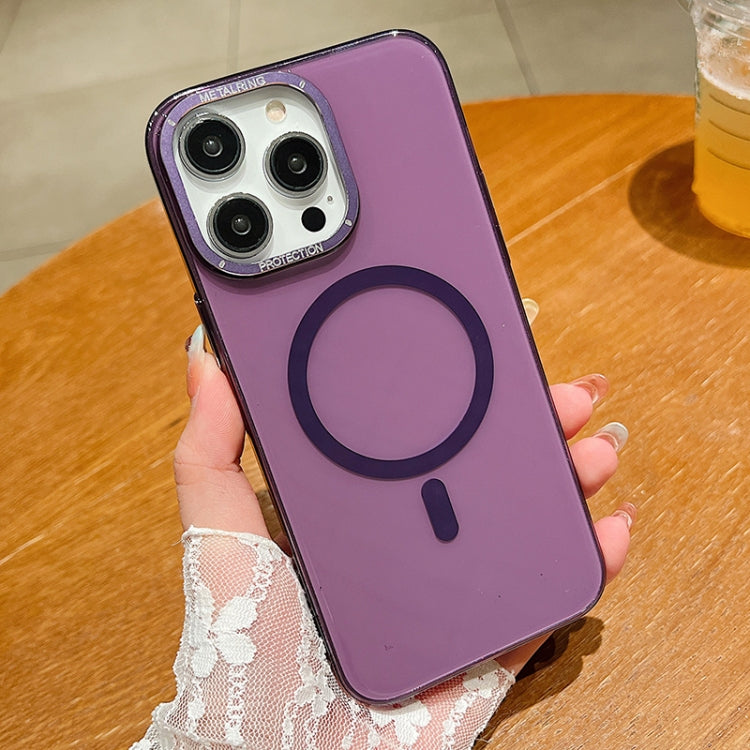 For iPhone 13 Pro Max Golden Shield HD Transparent MagSafe PC Phone Case