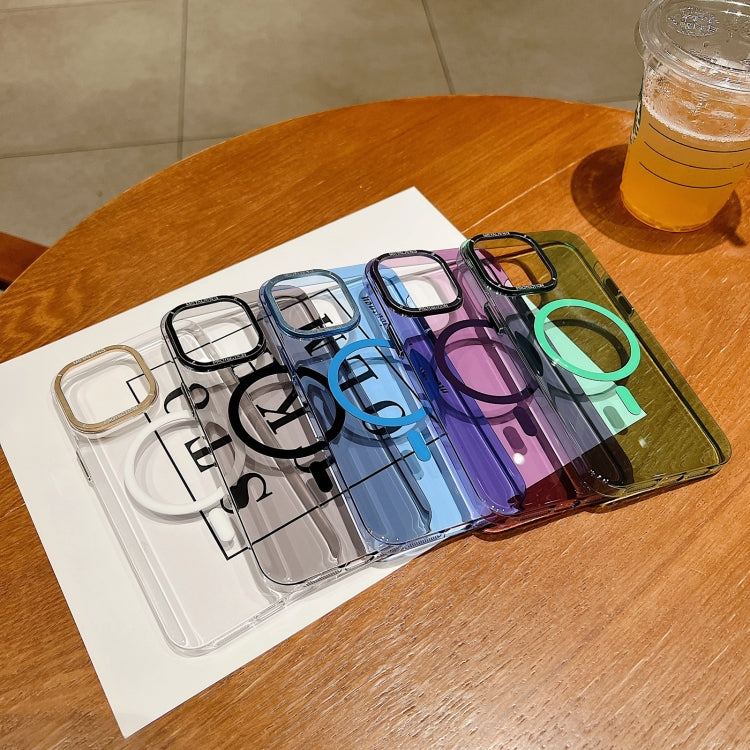 For iPhone 12 Pro Max Golden Shield HD Transparent MagSafe PC Phone Case