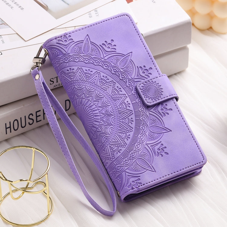 For Google Pixel 9 Pro XL Multi-Card Totem Zipper Leather Phone Case