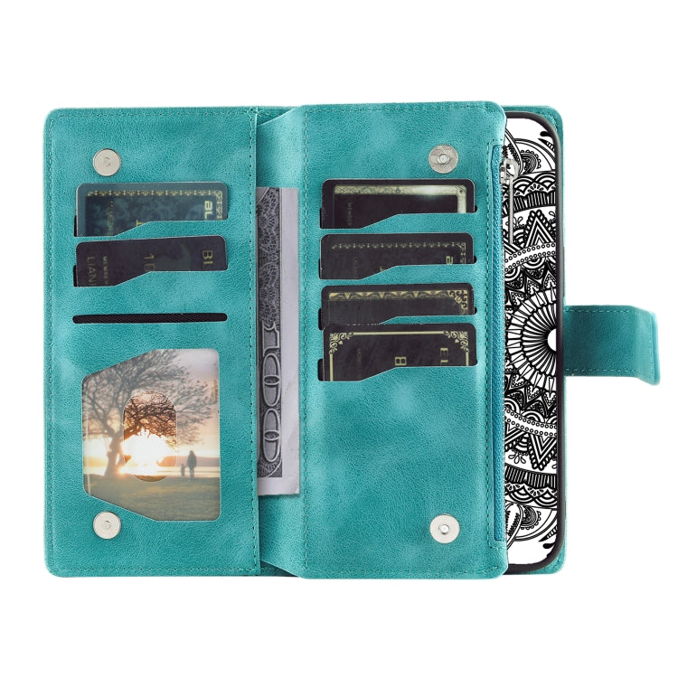 For Google Pixel 9 / 9 Pro Multi-Card Totem Zipper Leather Phone Case
