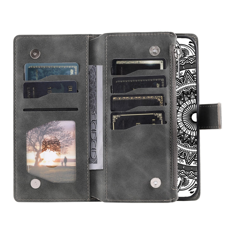 For Google Pixel 9 / 9 Pro Multi-Card Totem Zipper Leather Phone Case