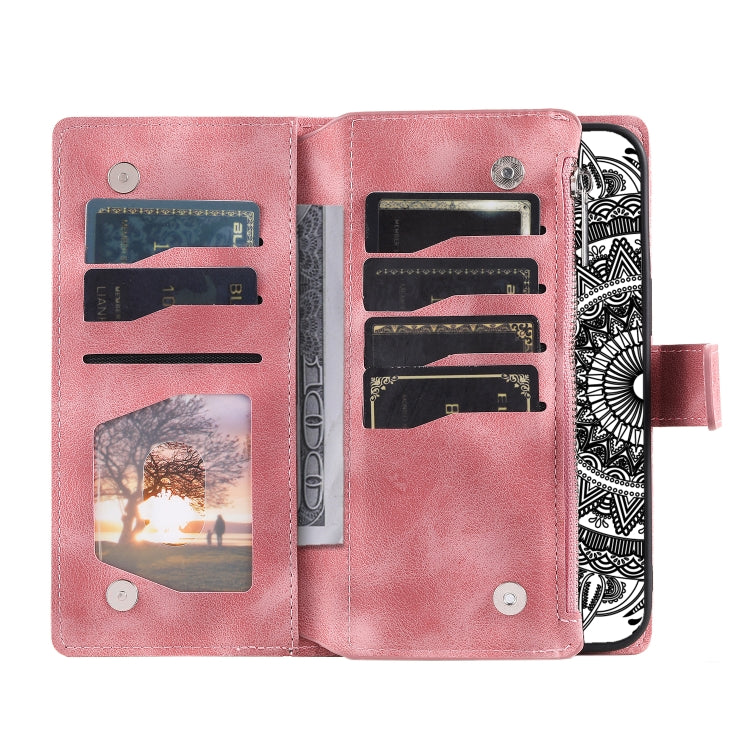 For Google Pixel 9 / 9 Pro Multi-Card Totem Zipper Leather Phone Case