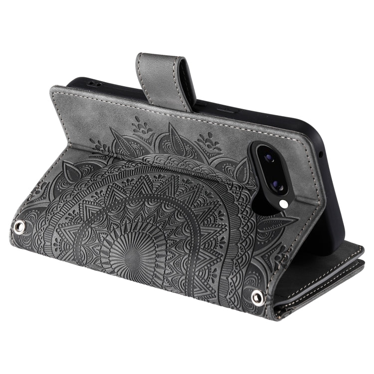 For Google Pixel 9a Multi-Card Totem Zipper Leather Phone Case
