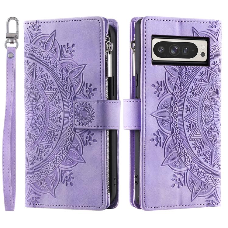 For Google Pixel 10 Pro XL Multi-Card Totem Zipper Leather Phone Case