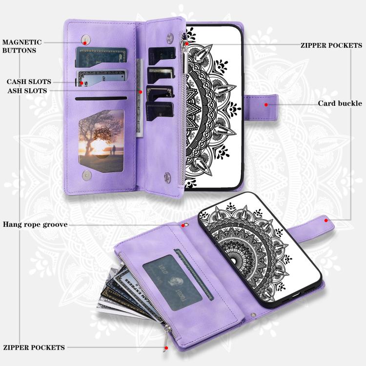 For Google Pixel 10 Pro XL Multi-Card Totem Zipper Leather Phone Case