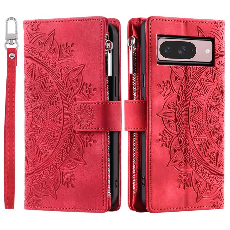 For Google Pixel 10 Multi-Card Totem Zipper Leather Phone Case