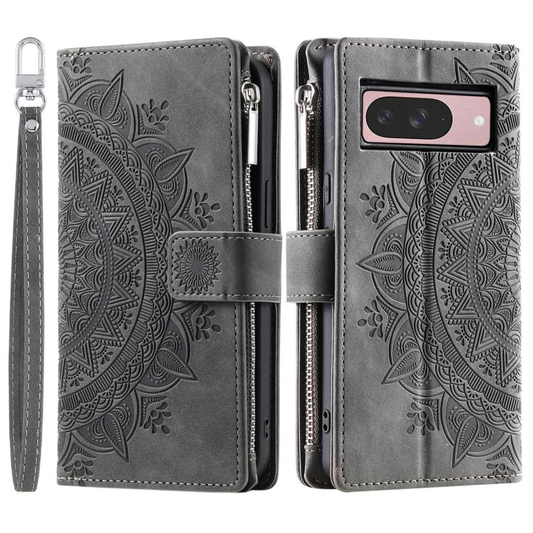 For Google Pixel 10 Multi-Card Totem Zipper Leather Phone Case